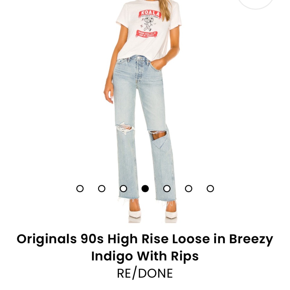 Redone originals 90's high rise loose in breezy indigo